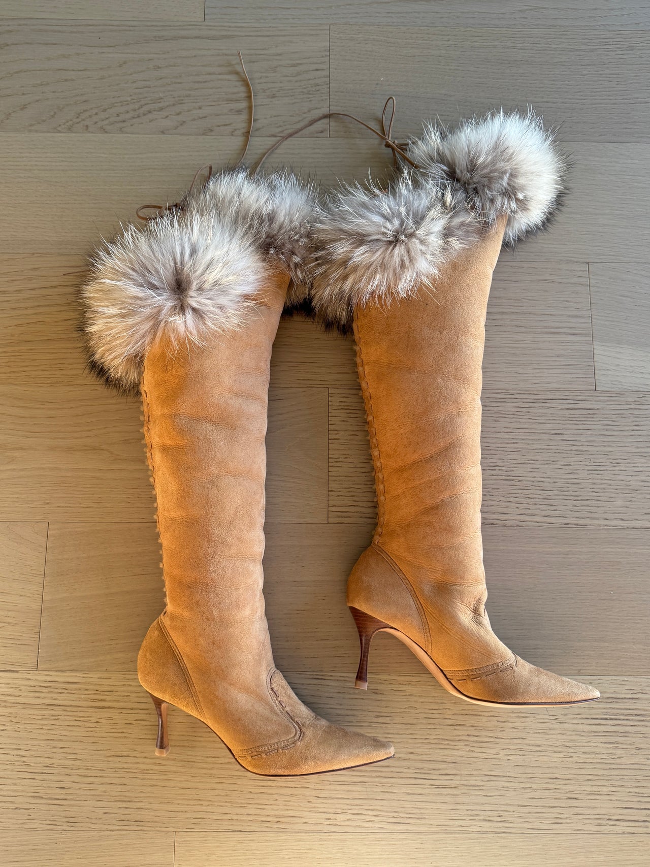 Manolo Blahnik Fur Boots