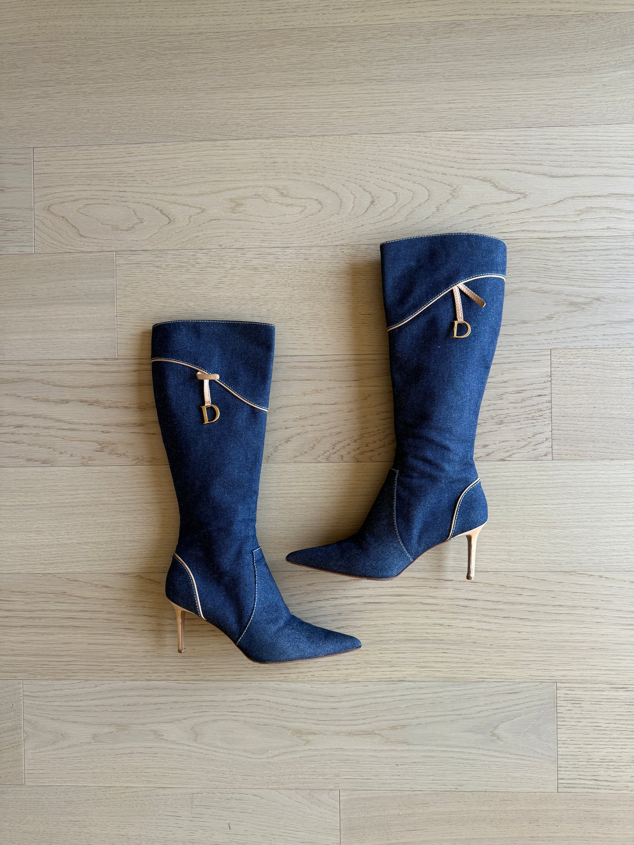 Christian Dior denim boots