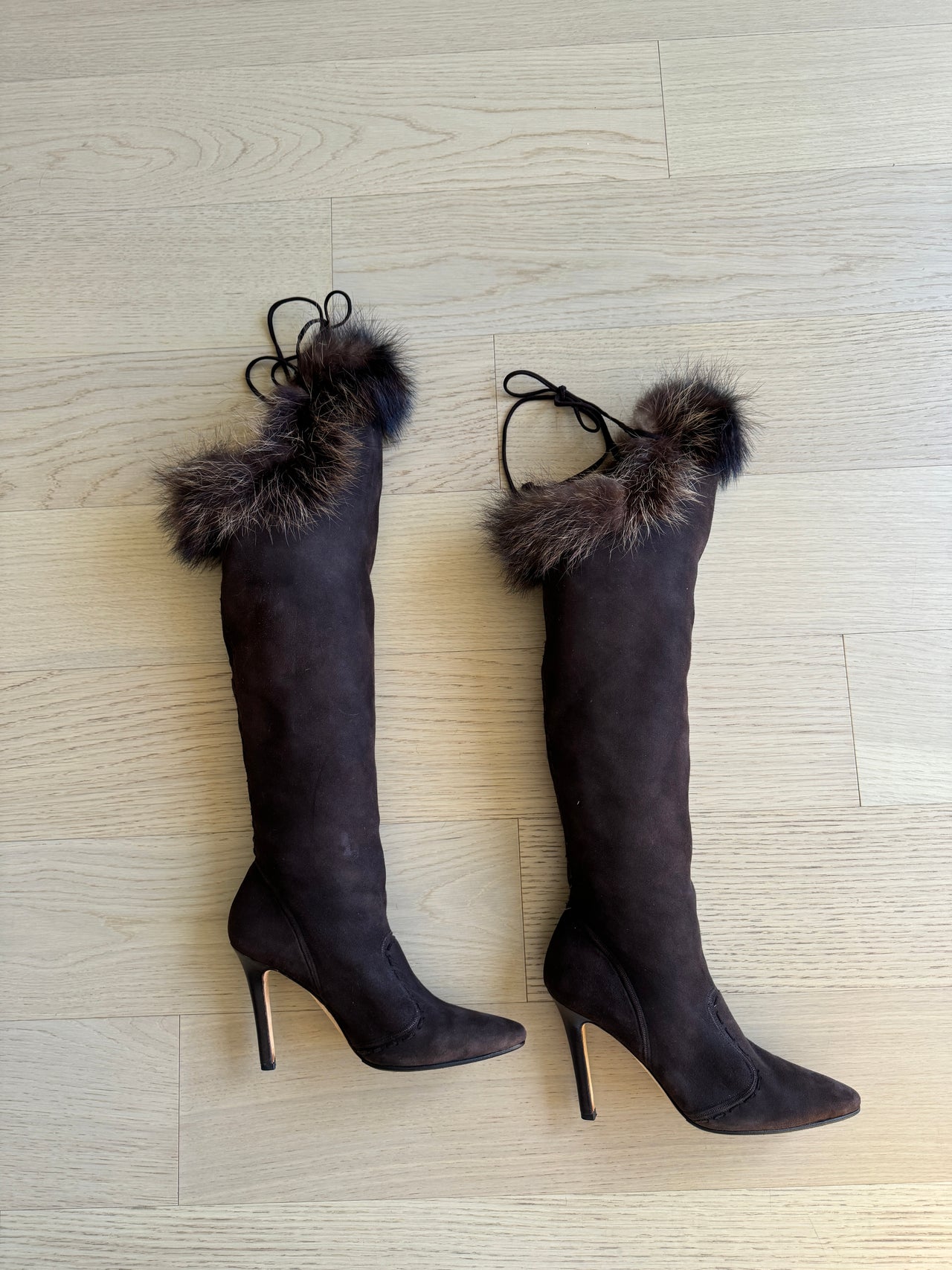 Manolo Blahnik Fur Boots